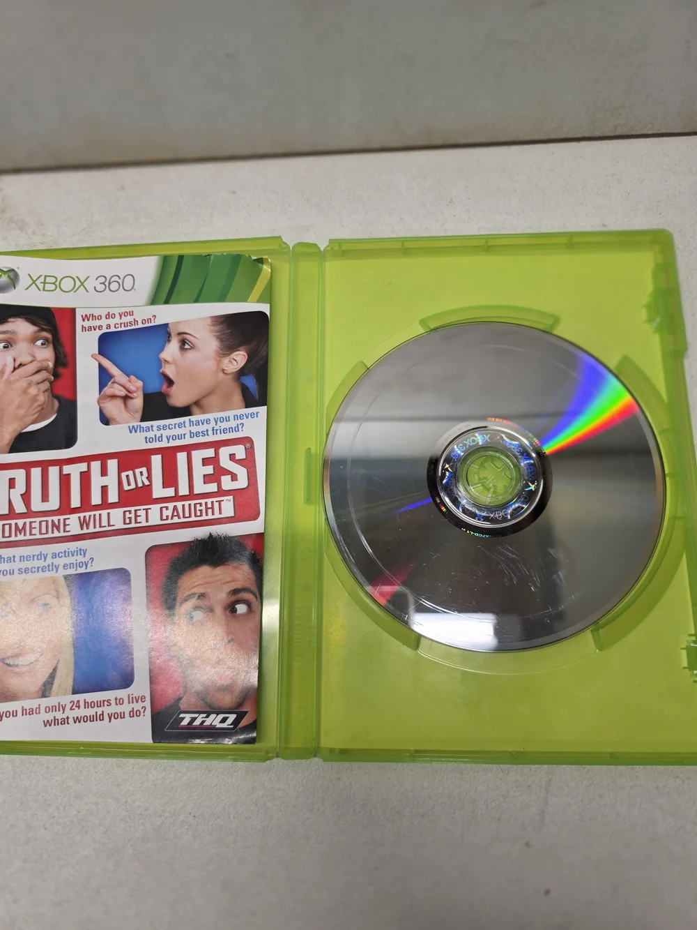 Truth or Lies Xbox 360 2010 THQ Tested Working Complete Case Disc Microphone Req
